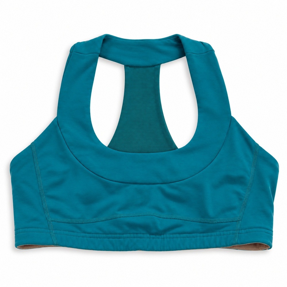 Lululemon Scoop Neck Sports Bra Teal Turquoise Racerback Yoga Size 10‎